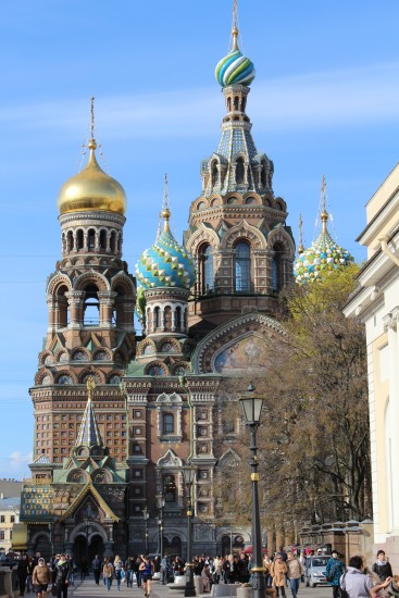 Igreja do São Salvador sobre o Sangue Derramado - fachada Sul - Canal Griboyedova, São Petersburgo