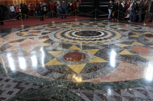 Detalhe do mármore do chão - Igreja do São Salvador sobre o Sangue Derramado - São Petersburgo