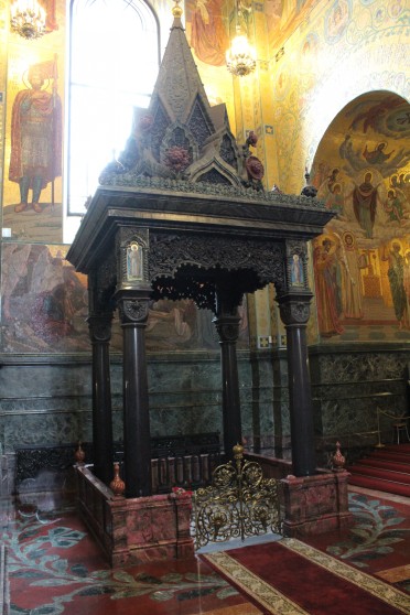 Local em que o czar Alexandre II sofreu o ato terrorista - Igreja de São Salvador sobre o Sangue Derramado - São Petersburgo